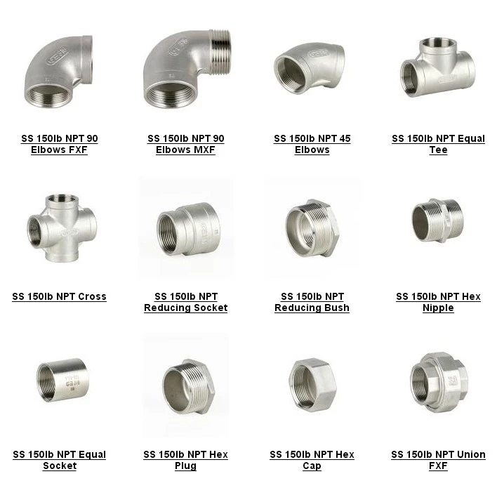 Stainless steel threaded cast fitting