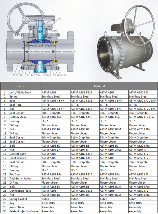 Forged Trunnion Floating Ball Valve