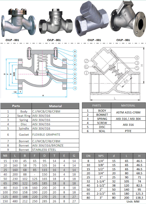 Lift Check Valve